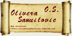 Olivera Samuilović vizit kartica
